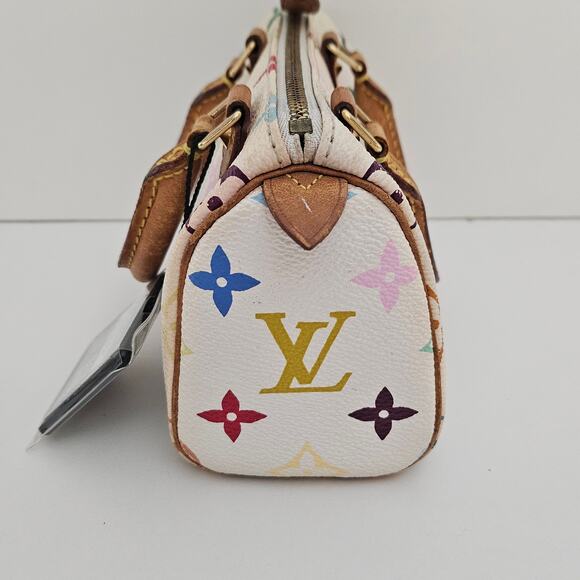 Louis Vuitton Takashi Murakami White Multicolor Mini Speedy - Picture 4 of 12
